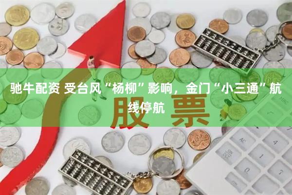 驰牛配资 受台风“杨柳”影响，金门“小三通”航线停航