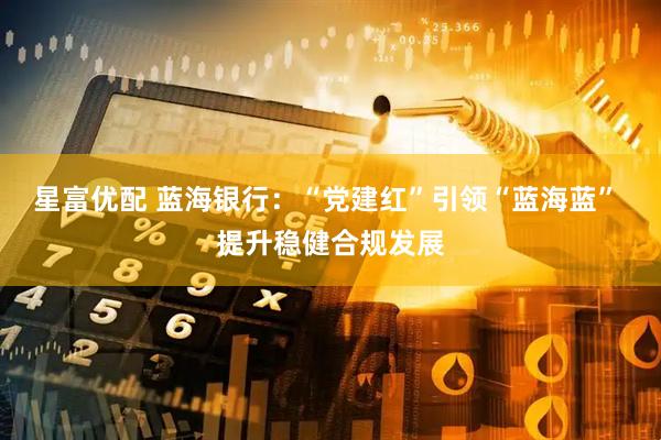 星富优配 蓝海银行：“党建红”引领“蓝海蓝” 提升稳健合规发展