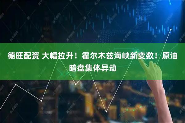 德旺配资 大幅拉升！霍尔木兹海峡新变数！原油暗盘集体异动